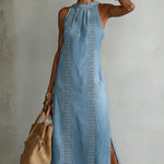 Tilly - Retro Lace Denim Dress