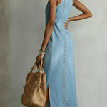 Tilly - Retro Lace Denim Dress