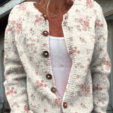 Tansy | Cream Cardigan with Small Roses