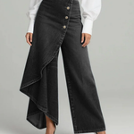 Holly - Wrap Denim Trousers