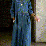 Sophie - Peter Pan Collar Denim Dress