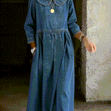 Sophie - Peter Pan Collar Denim Dress