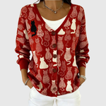 Una | Festive Cat Cardigan
