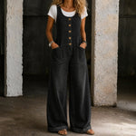 Emily - Vintage Washed Cotton Dungarees