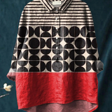 Martha | Women's Casual Blouse Featuring a Geometric Design
