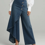 Holly - Wrap Denim Trousers