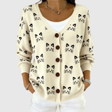 Oona | Cat Print Cardigan