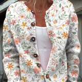 Ondine | Cardigan with Soft Watercolour Floral Print