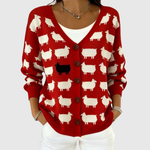 Perdita | Sheep Print Cardigan