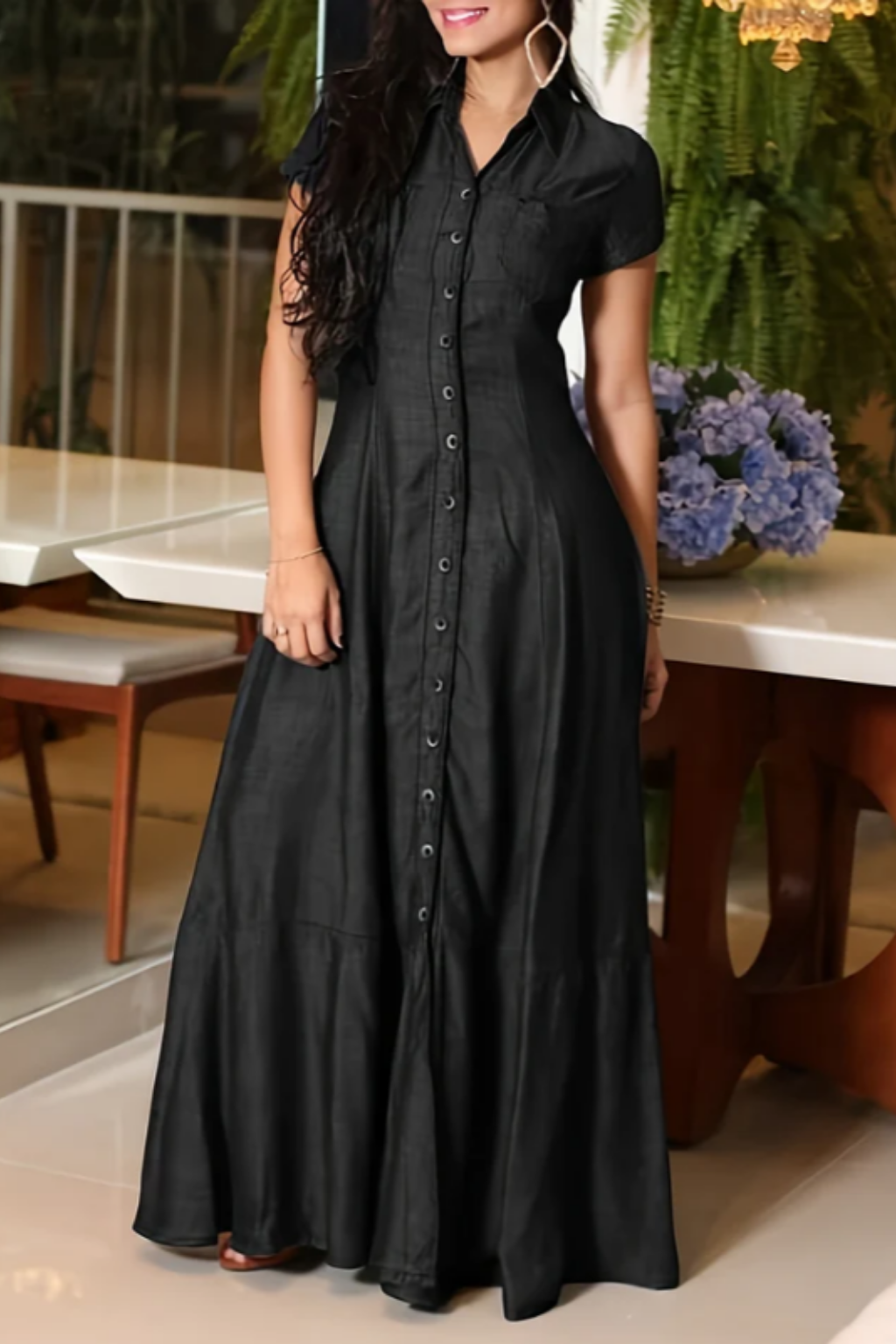 Ruby - Long Denim Dress