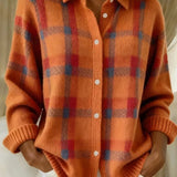 Megan | Checked Knit Cardigan
