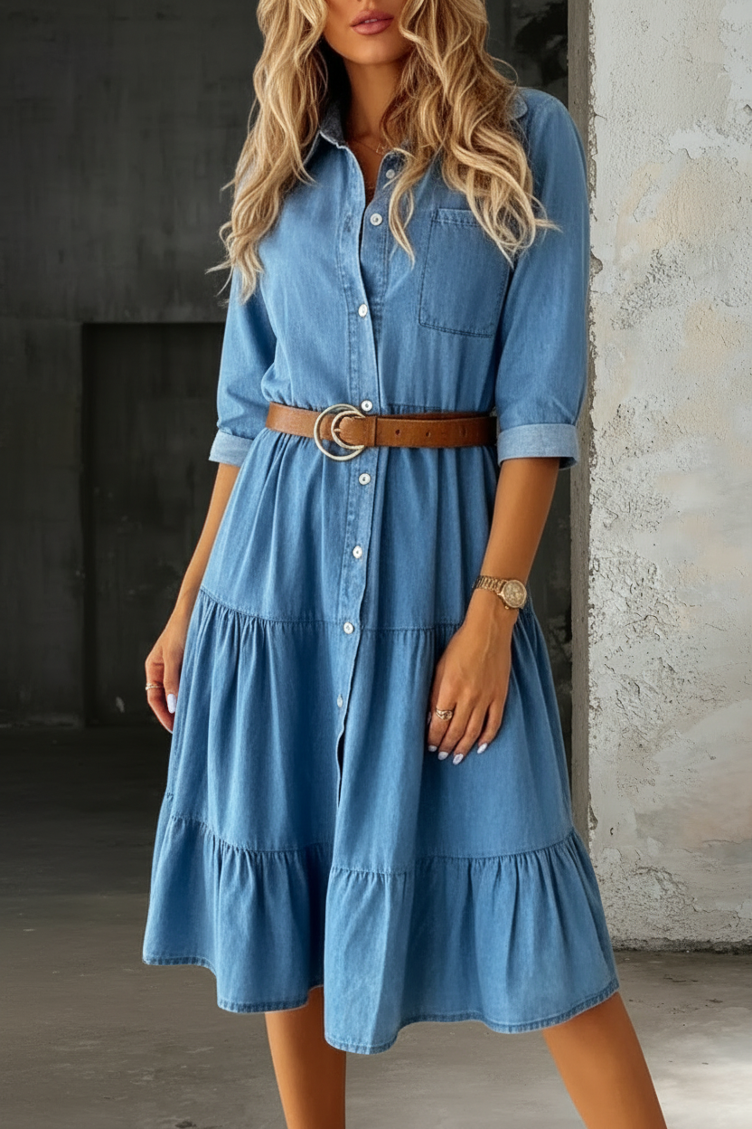 Louisa - Smart Casual Denim Dress