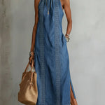 Tilly - Retro Lace Denim Dress