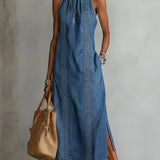 Tilly - Retro Lace Denim Dress