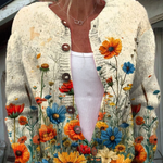 Bronwen | Cardigan with Bright Wildflowers