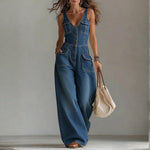 Megan - Casual Denim Dungarees