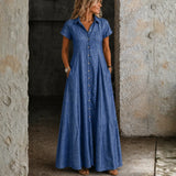 Ruby - Long Denim Dress