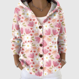 Tegan | Heart Print Cardigan
