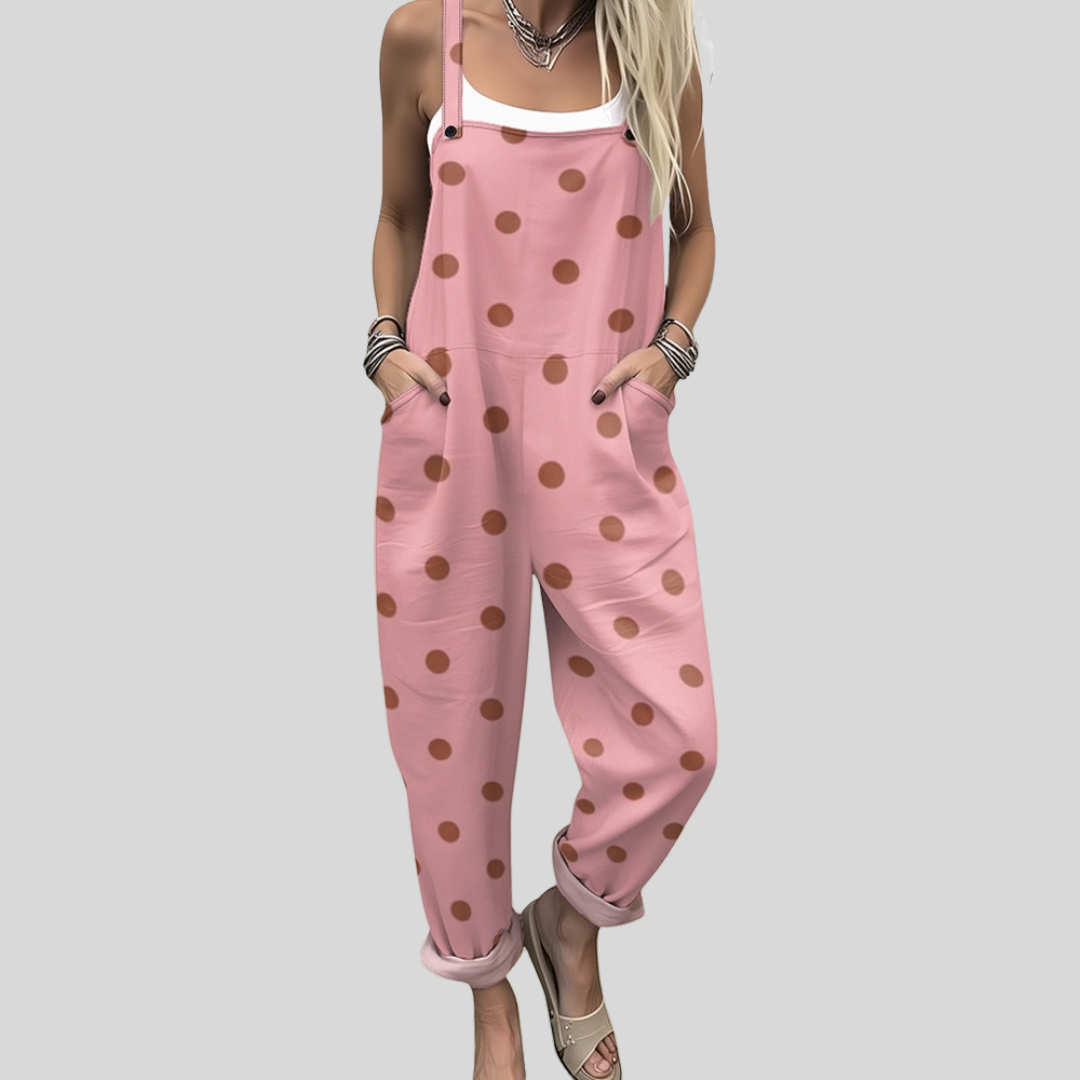 Comfortable printed overalls