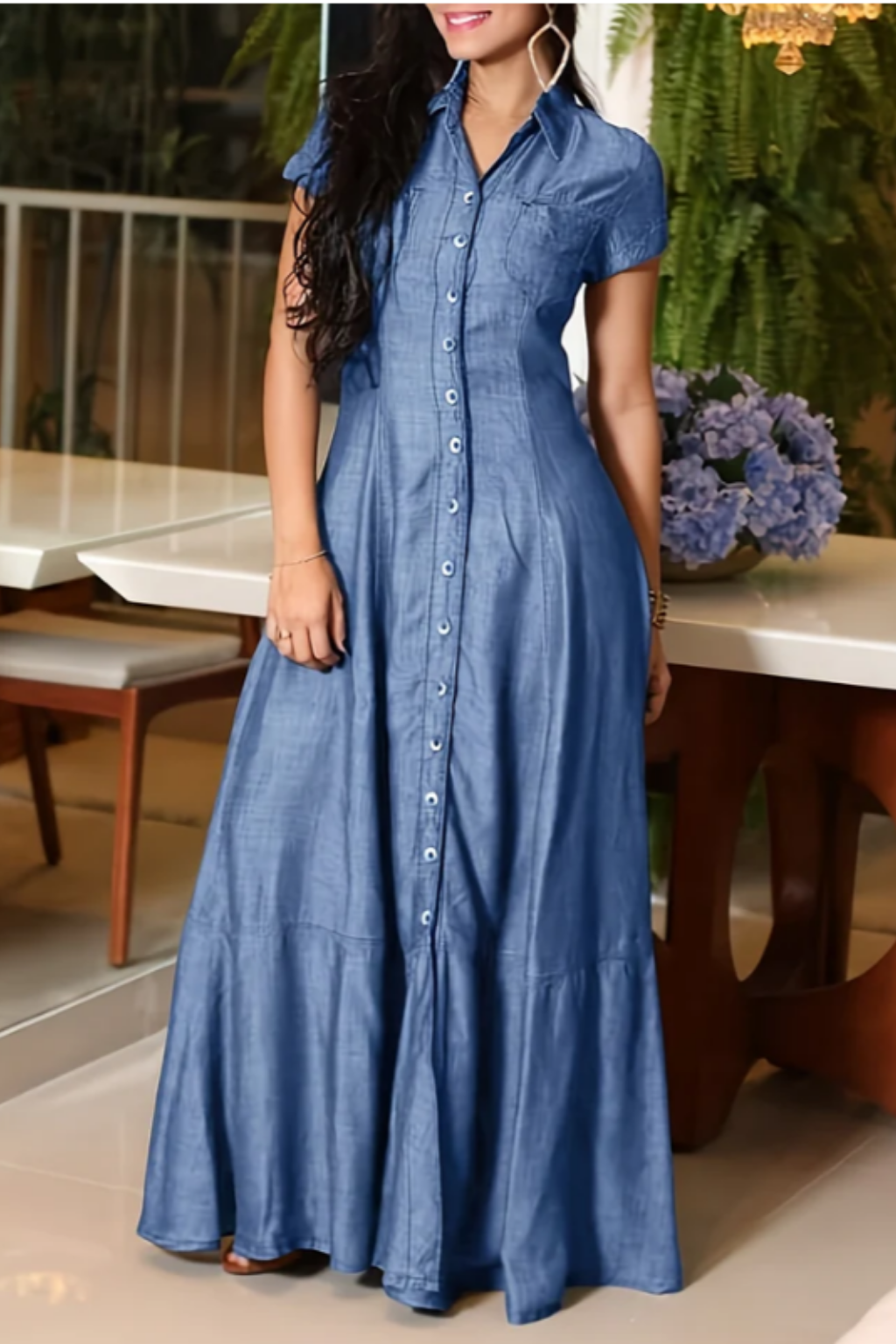 Ruby - Long Denim Dress