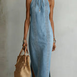 Tilly - Retro Lace Denim Dress