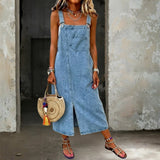 Georgia - Casual Denim Pinafore Dress