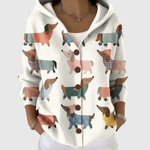 Dulcie | Dachshund Print Cardigan