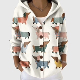Dulcie | Dachshund Print Cardigan