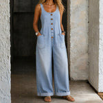 Florence - Vintage Washed Cotton Dungarees