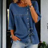 Ivy - Long Vintage Denim Blouse