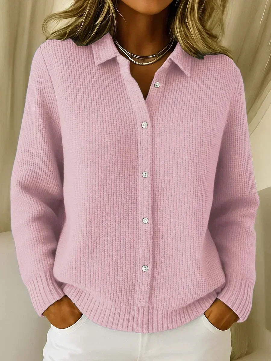 Katrina | Textured Knitted Button Cardigan