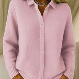 Katrina | Textured Knitted Button Cardigan