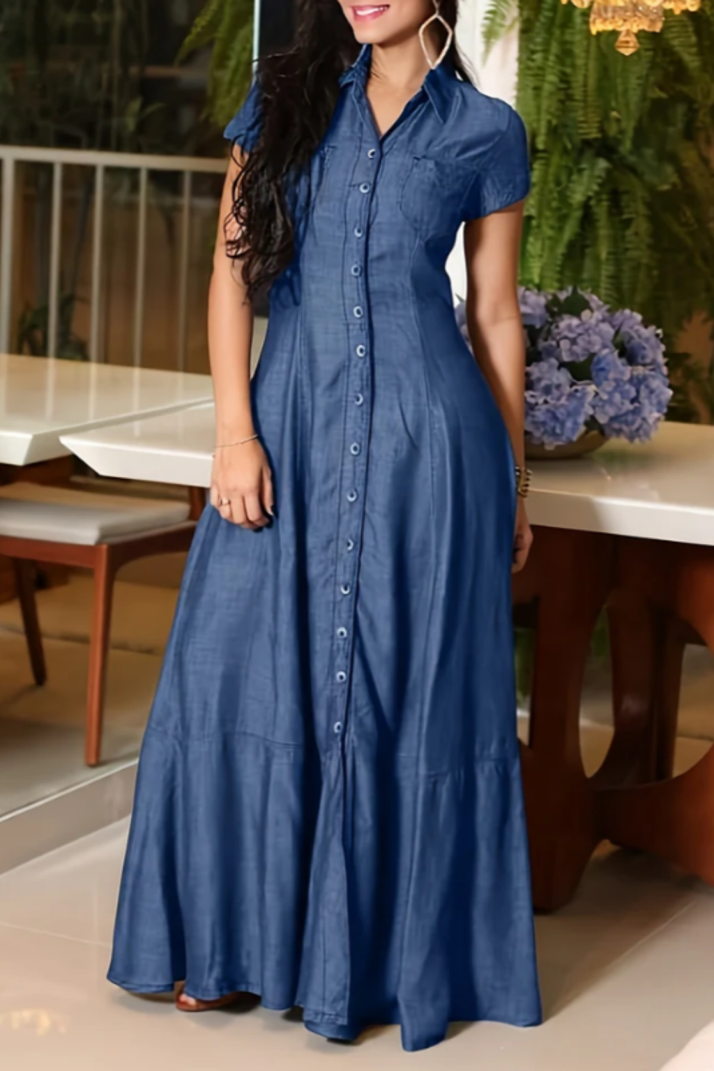 Ruby - Long Denim Dress