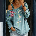 Mia - Off-the-Shoulder Denim Top