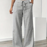 Alina™ | Elegant Striped Trousers with Pockets