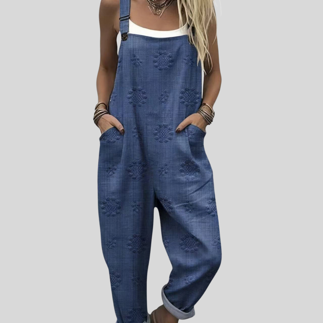 Comfortable printed overalls