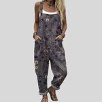 Comfortable printed overalls