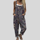 Comfortable printed overalls