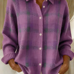 Rebecca | Relaxed Fit Checked Cardigan