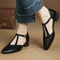 Peony | Classic T-Bar Shoes with Woven Detail