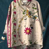 Ida | Vintage Floral Print Casual Blouse