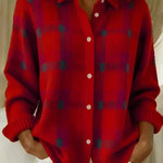 Brittany | Soft Checked Button Cardigan