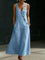 Niamh - Long Button-Down Denim Dress