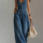 Megan - Casual Denim Dungarees