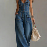 Megan - Casual Denim Dungarees