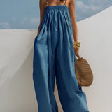 Molly - Wide-Leg Denim Jumpsuit