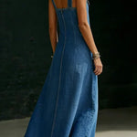 Niamh - Long Button-Down Denim Dress