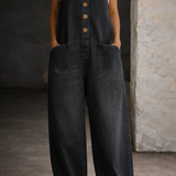 Emily - Vintage Washed Cotton Dungarees