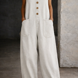 Victoria - Vintage-Wash Denim Dungarees