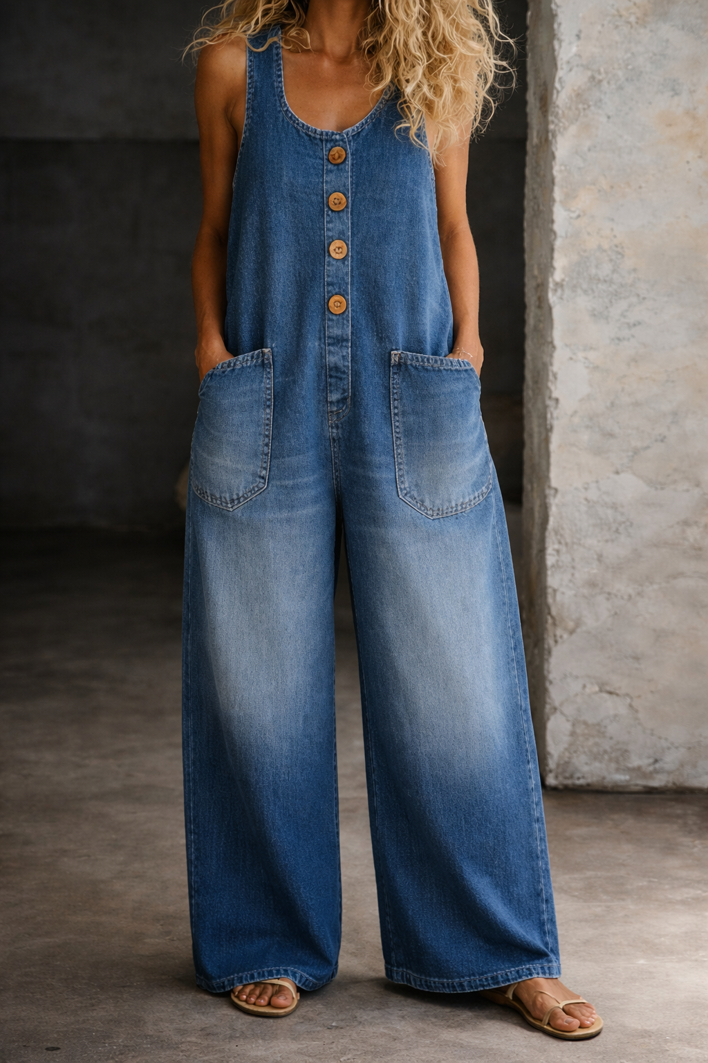 Amelia - Vintage Cotton Dungarees